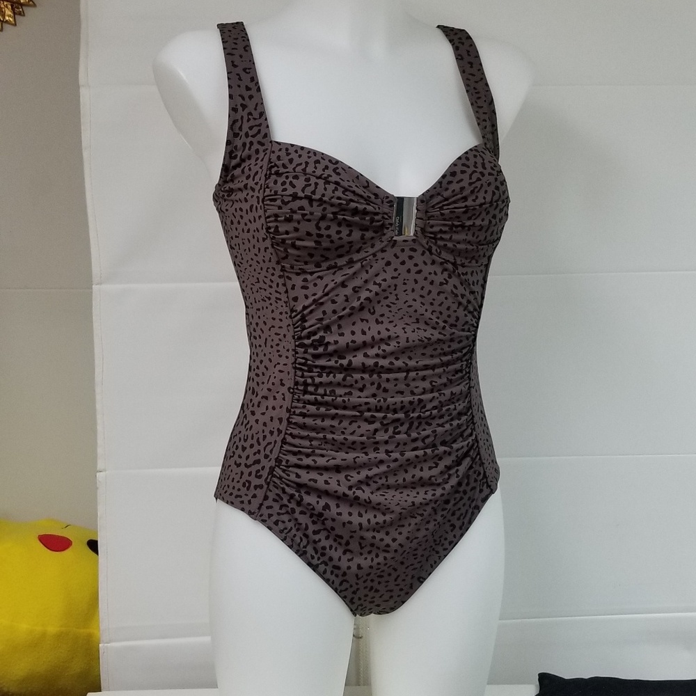 CALVIN KLEIN Swimsuit Animal Print 8 New
